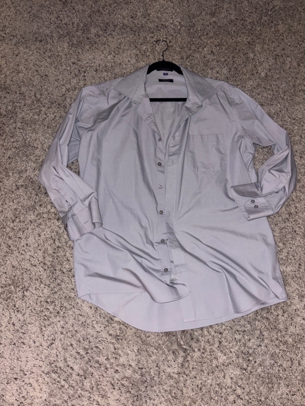 Men's Light Gray Classic Button-Down Shirt